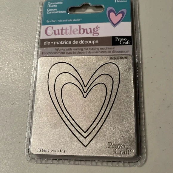 Silver Heart Die for Arts & Crafts Office Projects - Picture 2 of 2